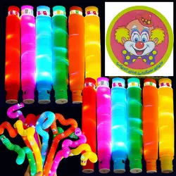 فیجت ضد استرس دنیای سرگرمی های کمیاب مدل پاپ تیوب چراغ دار کد DSK-A553 مجموعه 3 عددی