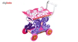 اسباب بازی ست چای خوری و چرخ دستی چای ژیونگ چنگ مدل Beauty Tea Cart Set 008-36A