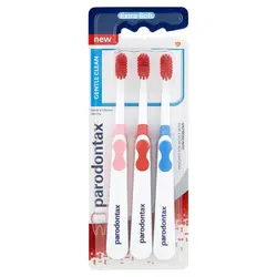 مسواک پارودونتکس، مدل Gentle Clean، برس بسیار نرم، 3 عددی