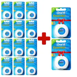 نخ دندان اورال بی، مدل Essential floss، پک 12 تایی(+2 عدد هدیه)