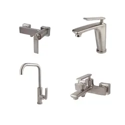 شیرآلات کسری مدل آمازون کروم مات مجموعه چهار عددی