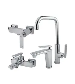 شیرآلات کسری مدل آمازون کروم مجوعه چهار عددی