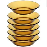 6 عدد ظروف سرو عسلی قطر14 دورالکس فرانسه وکیوم و آکبند