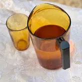 پارچ ولیوان مارک  ورکو فرانسه عسلی قدیمی