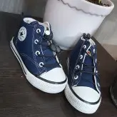 کفش اسپرت بچه گانه نیمه ساقدار طرح آل استار سرمه ای