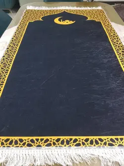 سجاده درجه1 ماشینی، ۱۲۰*۷۵، باترمزفرش، جنس فرشینه، طرح هلال و گنبد