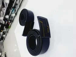 کمربند مردانه سگگ پلاکی رنگ مشکی و عسلی حراج