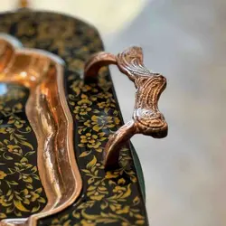 سینی چای خوری گل و مرغ آقاجانی - وریا گالری