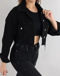 کت لی دخترانه کوتاه مشکی