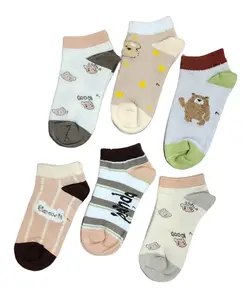 جوراب آدورا Adora بچگانه پنبه مچی سایزبندی 1 تا 7 (پک 12  جفتی) طرح پاندا