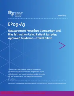 دانلود کتاب EP09A3-Measurement Procedure Comparison and Bias Estimation Using Patient Samples; Approved Guideline-Third Edition Third Edition