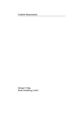 دانلود کتاب Conjoint Measurement: Methods and Applications 2003