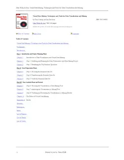 دانلود کتاب Visual Data Mining: Techniques and Tools for Data Visualization and Mining 1st