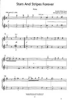 دانلود کتاب Stars and stripes forever - piano duet