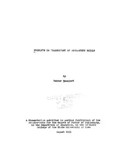 دانلود کتاب Problems in Measurement of Work-Study Skills