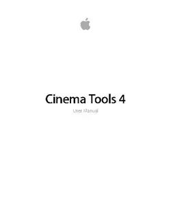 دانلود کتاب Cinema Tools User Manual en