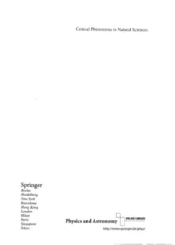 دانلود کتاب Critical phenomena in natural sciences: chaos, fractals, selforganization, and disorder: concepts and tools ویرایش 1