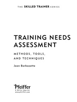 دانلود کتاب Training Needs Assessment: Methods, Tools, and Techniques (Skilled Trainer) 2006