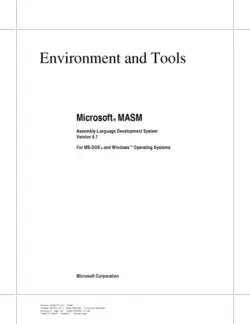 دانلود کتاب Microsoft Macro Assembler 6.11 Reference Manual:Environment and Tools 1992