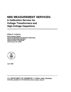 دانلود کتاب NBS Measurement Services: A Calibration Service for Voltage Transformers and High-Voltage Capacitors 1988
