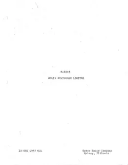 دانلود کتاب GATES M-6543 Solid Statesman Limiter (broadcast radio) 1968