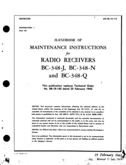 دانلود کتاب AN 08-10-112 BC-348-J,N,Q Radio Receiver (maintenance) 1943