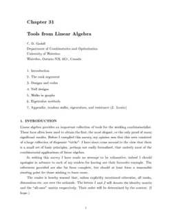 دانلود کتاب Tools from Linear Algebra [Chapter 31 of 