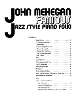 دانلود کتاب FAMOUS JAZZ STYLE PIANO FOLIO (ISSUE #F8108A) With Instruction on How to Play Jazz Piano