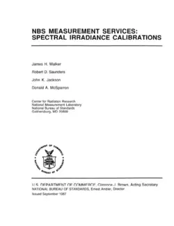 دانلود کتاب NBS Measurement Services: Spectral Irradiance Calibrations 1987
