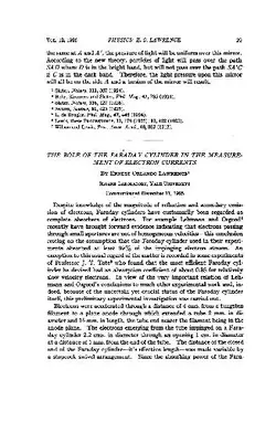دانلود کتاب The Pole of the Faraday Cylinder in the Measurement of Electron Currents 1926