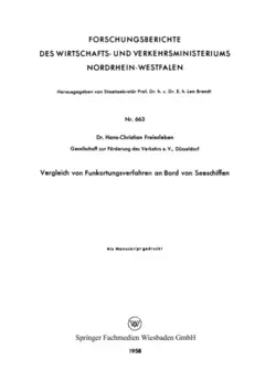 دانلود کتاب Vergleich von Funkortungsverfahren an Bord von Seeschiffen 1958