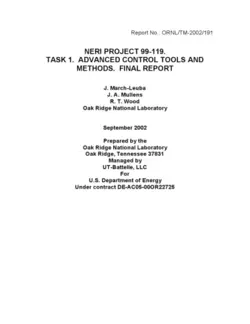 دانلود کتاب Advanced Control Tools and Methods [for nuclear powerplants] 2002