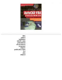 دانلود کتاب AutoCAD VBA Programming Tools and Techniques : Exploiting the Power of VBA in AutoCAD 2000 Bk&CD Rom