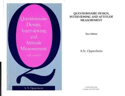 دانلود کتاب Questionnaire Design, Interviewing and Attitude Measurement 1992