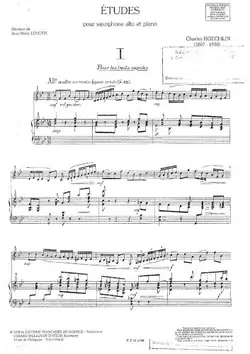 دانلود کتاب Koechlin Charles. 15 Etudes pour saxophone alto et piano. Op. 188
