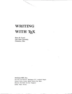 دانلود کتاب Writing With Tex (Mcgraw-Hill Programming Tools for Scientists and Engineers) 1993