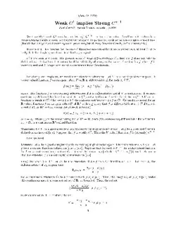 دانلود کتاب Weak C^k implies Strong C^(k-1) 2002