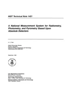 دانلود کتاب A National Measurement System for Radiometry, Photometry, and Pyrometry Based Upon Absolute Detectors 1996