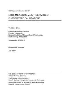 دانلود کتاب NIST Measurement Services: Photometric Calibrations 1997
