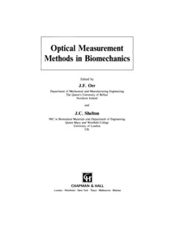 دانلود کتاب Optical measurement methods in biomechanics ویرایش 1