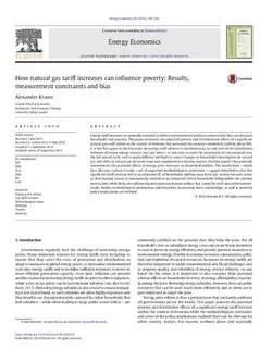 دانلود کتاب How natural gas tariff increases can influence poverty - Results, measurement constraints and bias