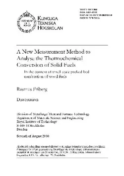 دانلود کتاب A new measurement method to analyse the thermochemical conve 2000