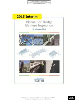 دانلود کتاب AASHTO MBEI-1-I1 2015 Interim Revisions, AASHTO Manual for Bridge Element Inspection, 1st Edition 2015 interim revisions to 1st edition, 2013