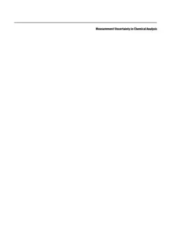 دانلود کتاب Measurement Uncertainty in Chemical Analysis ویرایش 1