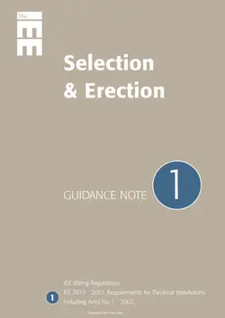 دانلود کتاب Guidance Note 1: Selection and Erection of Equipment (Iee Guidence Notes) Revised