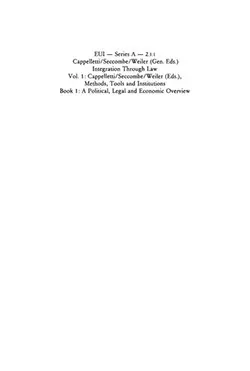 دانلود کتاب Integration Through Law, Vol 1: Methods, Tools and Institutions, Book 1: A Political, Legal and Economic Overview Reprint 2013