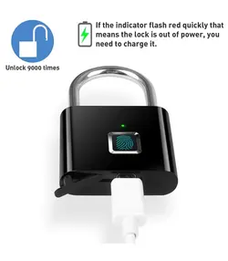 قفل درب الکترونیکی AICase تشخیص اثر انگشت - قفل ضد سرقت امنیتی بدون کلید هوشمند Fingerprint Padlock AICase Electronic Door Lock