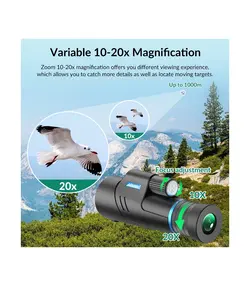 تلسکوپ تک چشمی قابل تنظیم APL-10-20X50 برند اپکسل APEXEL - زوم 10 تا 20 برابر ضد آب تحویل 6 هفته