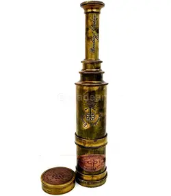 تلسکوپ برنجی با وضوح بالا لنز DF بزرگنمایی درخشان Scout Regiment Brass Telescope 19' London 1940 Broadhurt - زمان تحویل 3 تا 4 ه