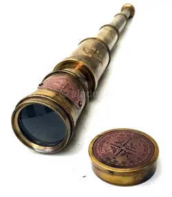 تلسکوپ برنجی با وضوح بالا لنز DF بزرگنمایی درخشان Scout Regiment Brass Telescope 19' London 1940 Broadhurt - زمان تحویل 3 تا 4 ه
